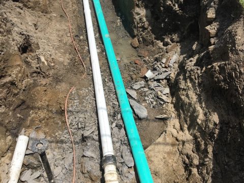 Installation d'un drain de fondation